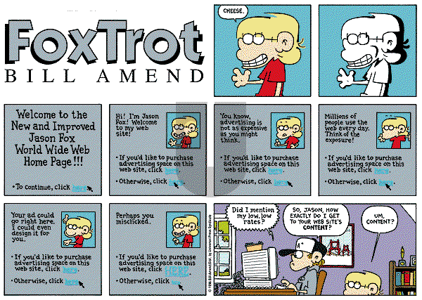 FoxTrot on Sunday August 25, 1996 Comic Strip
