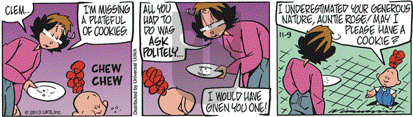 Rose is Rose on Saturday November 9, 2013 Comic Strip