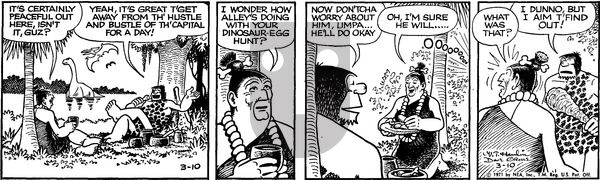 Alley Oop on Wednesday March 10, 1971 Comic Strip