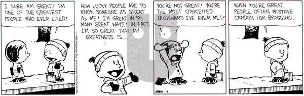 Calvin and Hobbes on Wednesday January 4, 1995 Comic Strip