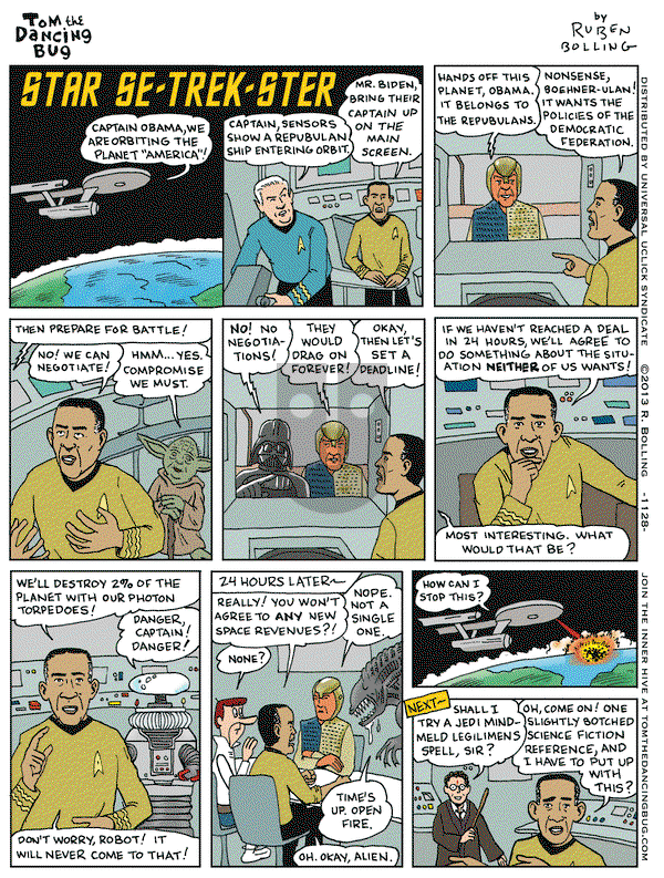Tom the Dancing Bug on Friday March 8, 2013 Comic Strip