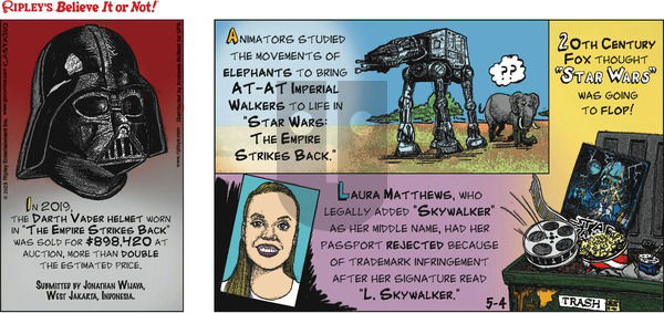 Ripley's Believe It or Not on Sunday May 4, 2025 Comic Strip