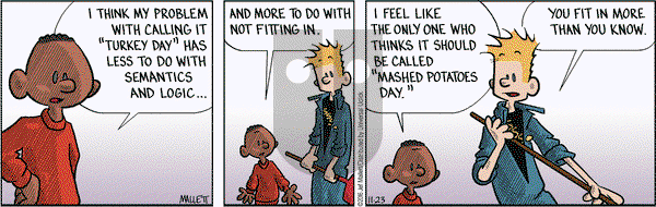 Frazz on Wednesday November 23, 2016 Comic Strip