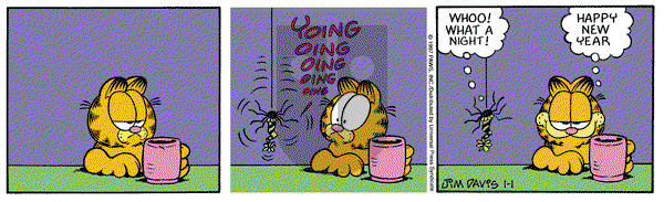 Garfield - Monday January 1, 1996 Comic Strip