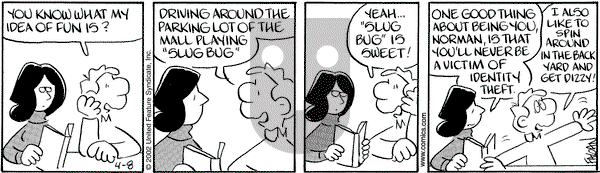 Drabble on Monday April 8, 2002 Comic Strip