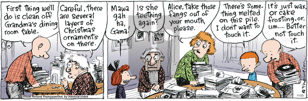 Cul de Sac on Wednesday November 23, 2016 Comic Strip