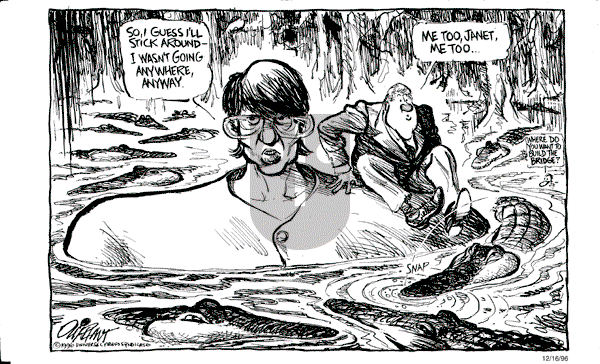 Pat Oliphant - Monday December 16, 1996 Comic Strip