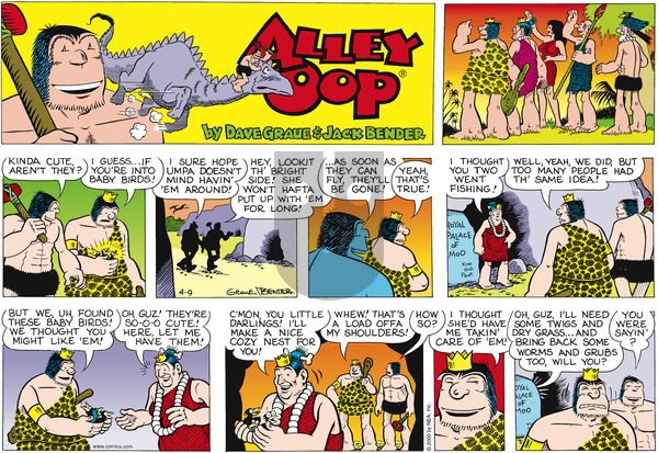 Alley Oop on Sunday April 9, 2000 Comic Strip