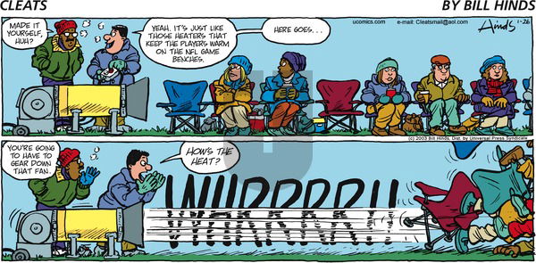 Cleats on Sunday January 26, 2003 Comic Strip