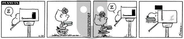 Peanuts on Monday April 28, 1975 Comic Strip