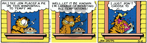 Garfield on Saturday May 2, 1987 Comic Strip