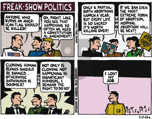 Ted Rall on Thursday February 13, 2003 Comic Strip