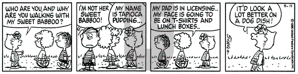 Peanuts on Thursday September 11, 1986 Comic Strip