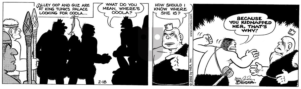 Alley Oop - Monday February 18, 2002 Comic Strip