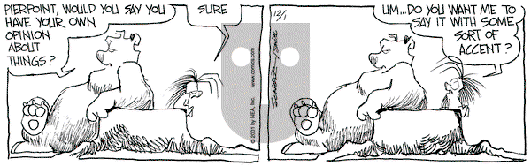 The Grizzwells on Saturday December 1, 2001 Comic Strip