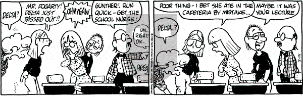 Luann on Thursday February 15, 1990 Comic Strip