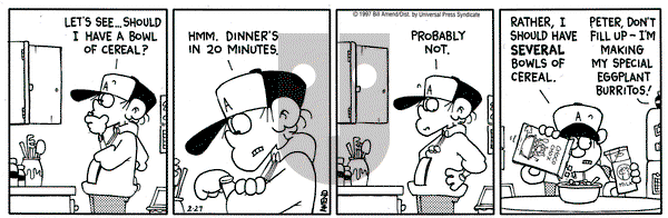 FoxTrot on Thursday February 27, 1997 Comic Strip