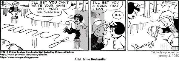 Nancy Classics on Wednesday January 4, 2017 Comic Strip