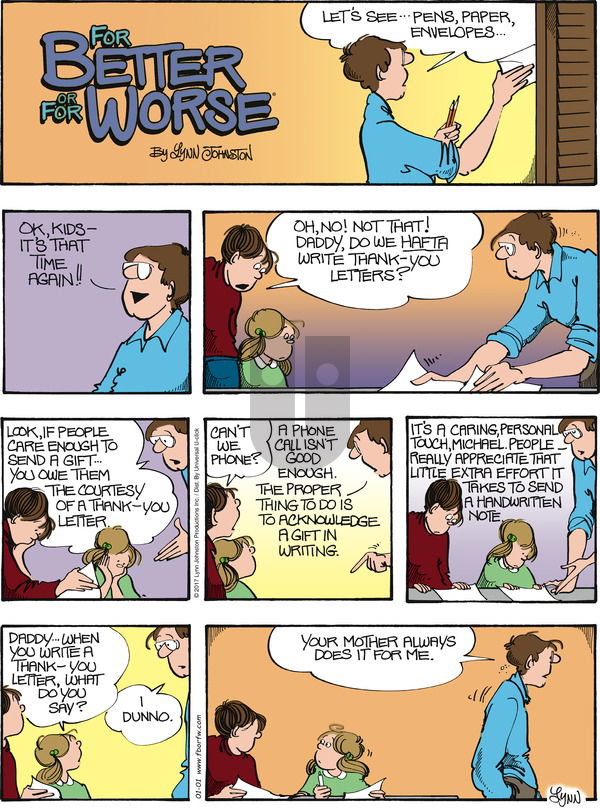 For Better or For Worse - Sunday January 1, 2017 Comic Strip