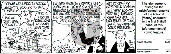 Monty on Wednesday April 4, 2001 Comic Strip