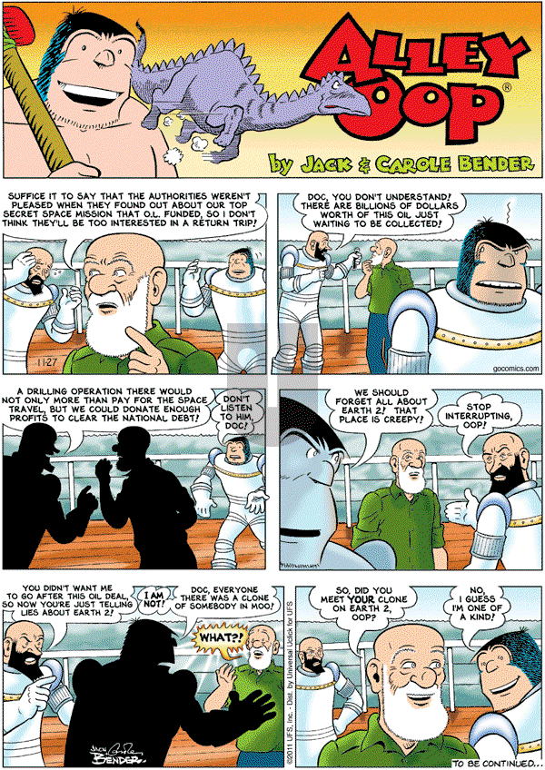 Alley Oop on Sunday November 27, 2011 Comic Strip