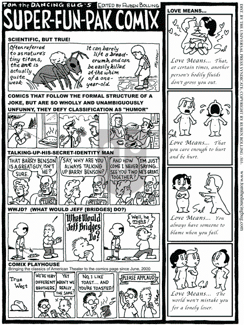 Tom the Dancing Bug on Saturday July 8, 2000 Comic Strip