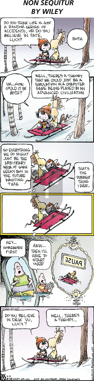 Non Sequitur on Sunday February 3, 2008 Comic Strip