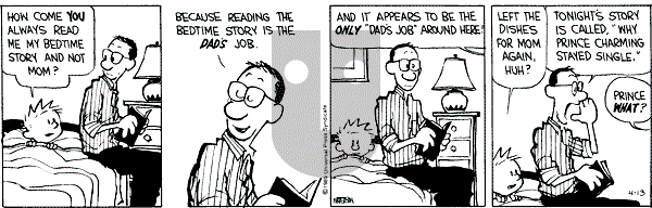 Calvin and Hobbes - Thursday April 13, 1989 Comic Strip