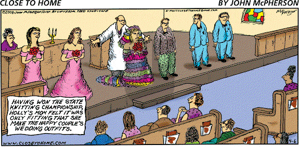 Close to Home on Sunday April 6, 2008 Comic Strip