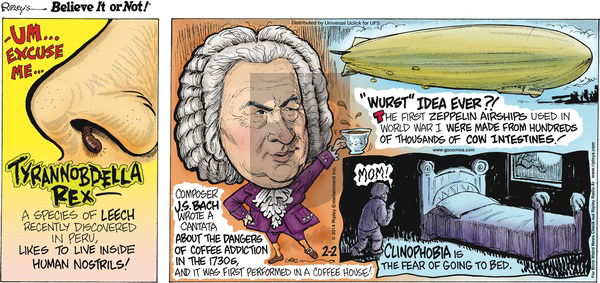 Ripley's Believe It or Not on Sunday February 2, 2014 Comic Strip