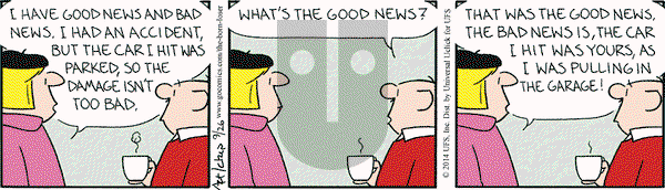 The Born Loser on Friday September 26, 2014 Comic Strip