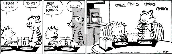 Calvin and Hobbes - Monday July 23, 1990 Comic Strip