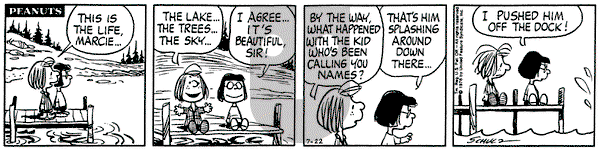 Peanuts on Thursday July 22, 1976 Comic Strip