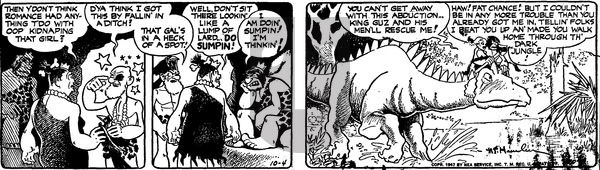 Alley Oop on Saturday October 4, 1947 Comic Strip
