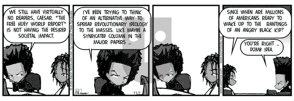 The Boondocks on Wednesday November 1, 2000 Comic Strip