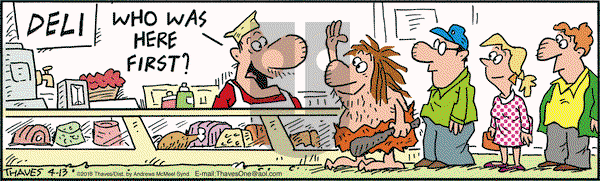 Frank and Ernest on Friday April 13, 2018 Comic Strip