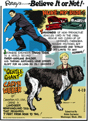 Ripley's Believe It or Not on Monday April 19, 2010 Comic Strip