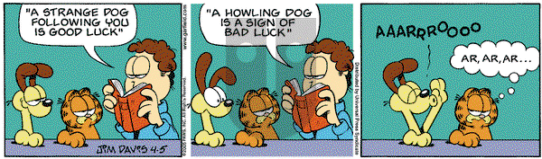 Garfield on Wednesday April 6, 2005 Comic Strip