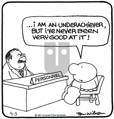 Ziggy - Thursday September 3, 1987 Comic Strip