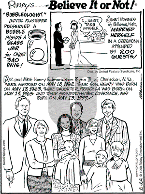 Ripley's Believe It or Not on Friday May 7, 1999 Comic Strip