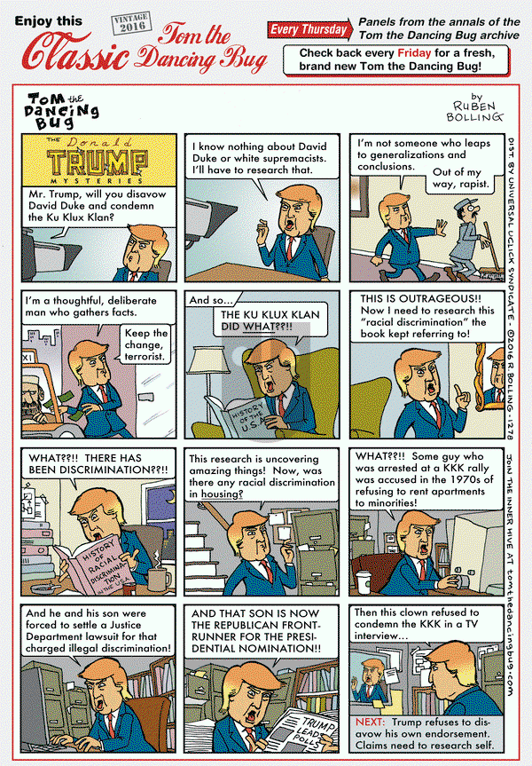 Tom the Dancing Bug on Thursday July 18, 2019 Comic Strip