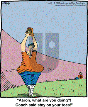 In the Bleachers on Saturday August 10, 2019 Comic Strip