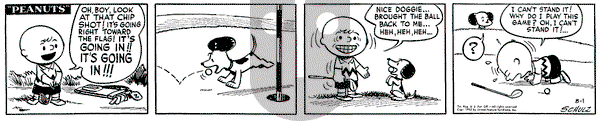 Peanuts on Friday August 1, 1952 Comic Strip