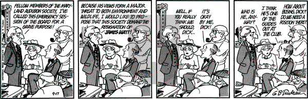 Doonesbury on Thursday September 17, 1981 Comic Strip