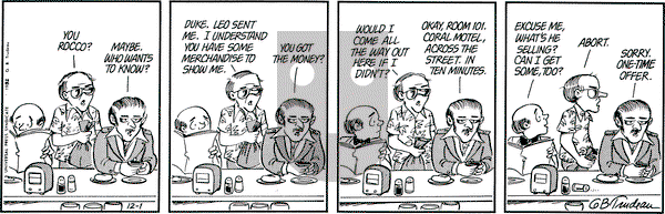 Doonesbury on Wednesday December 1, 1982 Comic Strip