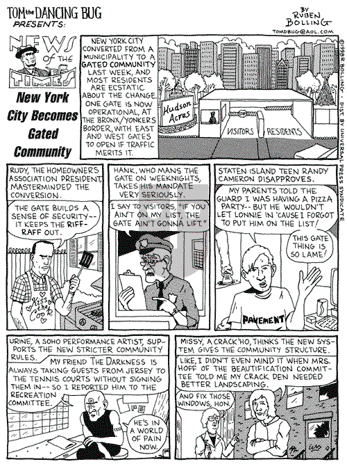 Tom the Dancing Bug on Sunday March 29, 1998 Comic Strip
