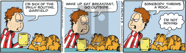Garfield - Saturday February 5, 2011 Comic Strip
