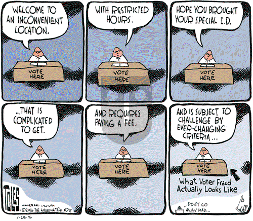 Tom Toles on Thursday January 28, 2016 Comic Strip