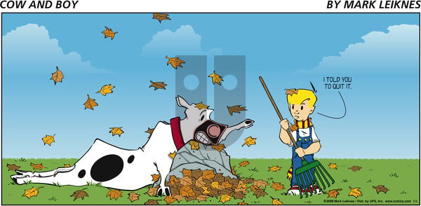 Cow and Boy Classics - Sunday November 16, 2008 Comic Strip