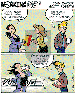 Working Daze on Friday October 31, 2008 Comic Strip